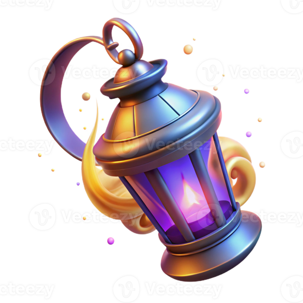 magnificent creative 3D Render Magical Lantern Illustration professional png