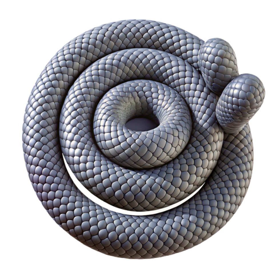 Gray Snake Coiled Scales, Texture, Reptile png
