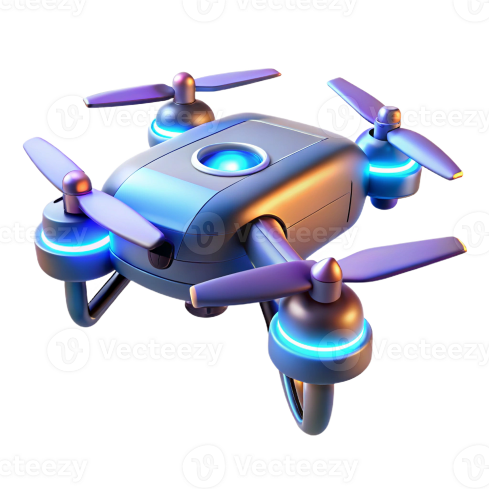 beautiful modern Futuristic Drone 3D Render high resolution png