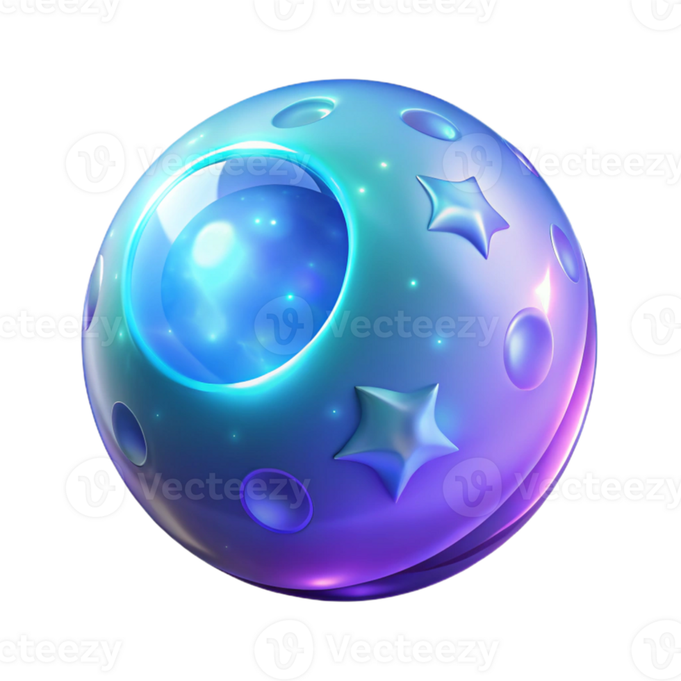 impressive artistic 3D Render of a Glowing Orb detailed png