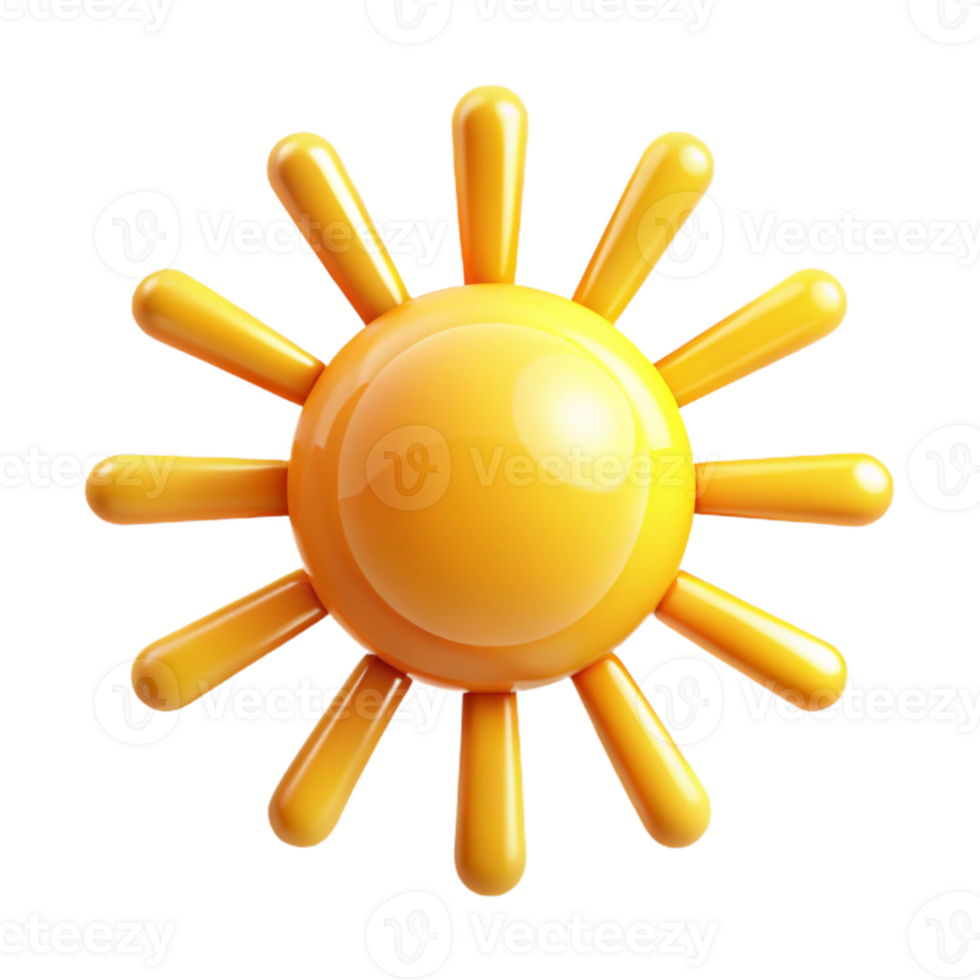 stunning abstract 3D Sun Cartoon Illustration exclusive png