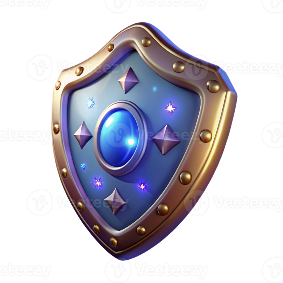 extraordinary classic 3D Render of a Fantasy Shield detailed png