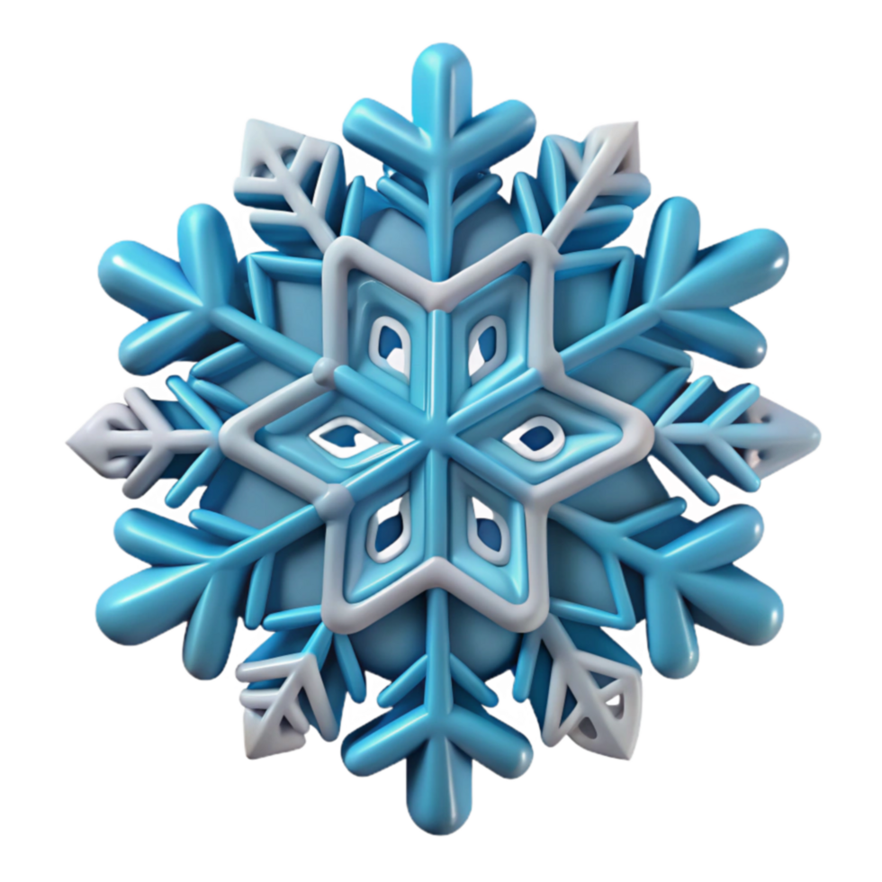 Stunning 3D Snowflake Design Winter Holiday Icon png