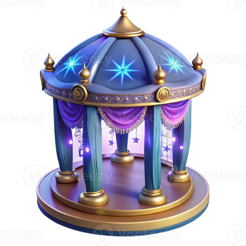 wonderful modern Enchanted Gazebo 3D Render premium png