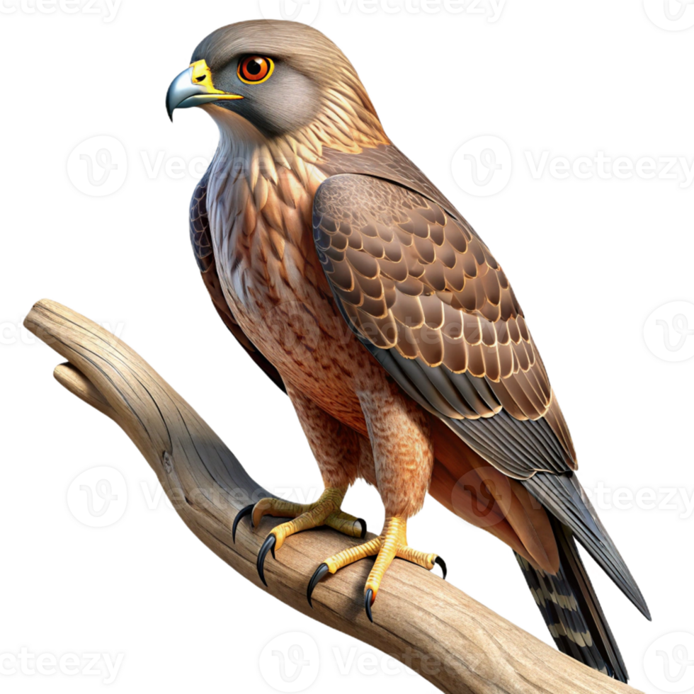 serene abstract Majestic Hawk 3D Illustration high resolution png
