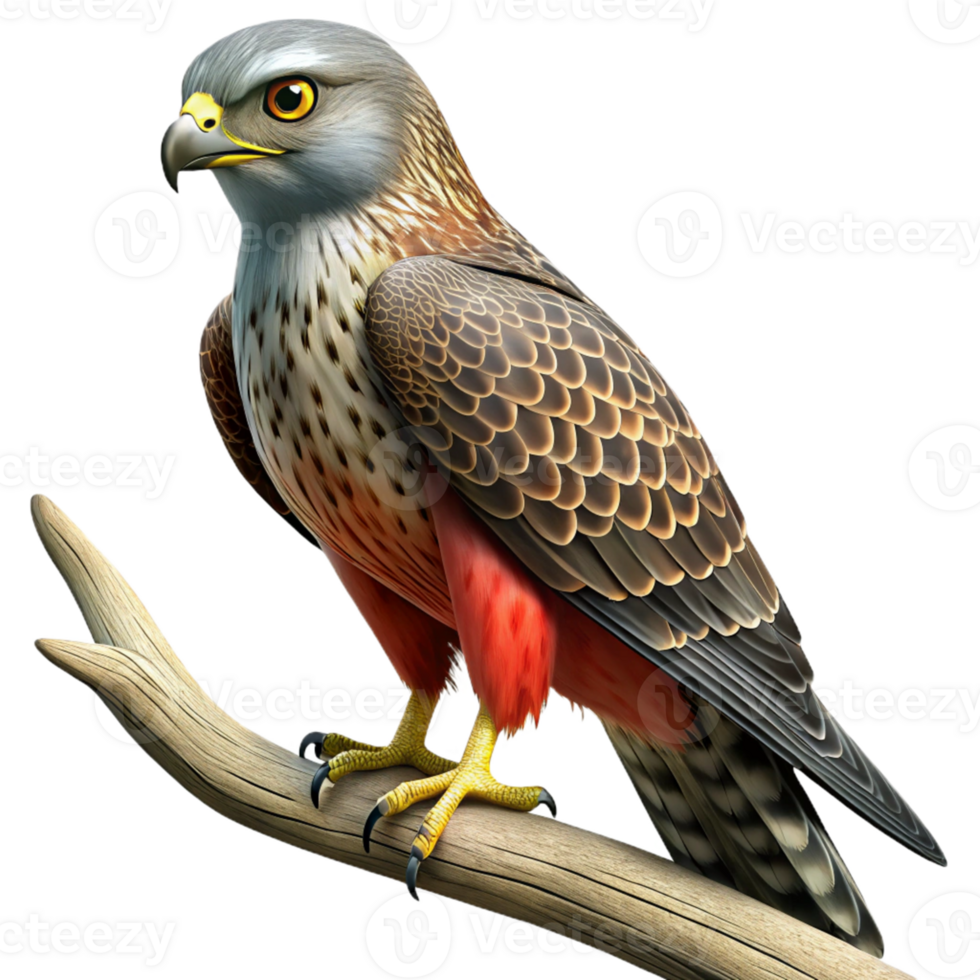 stunning classic Majestic Hawk 3D Illustration high resolution png