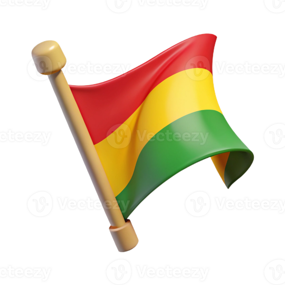 dramatic contemporary 3D Render of a Waving Flag detailed png