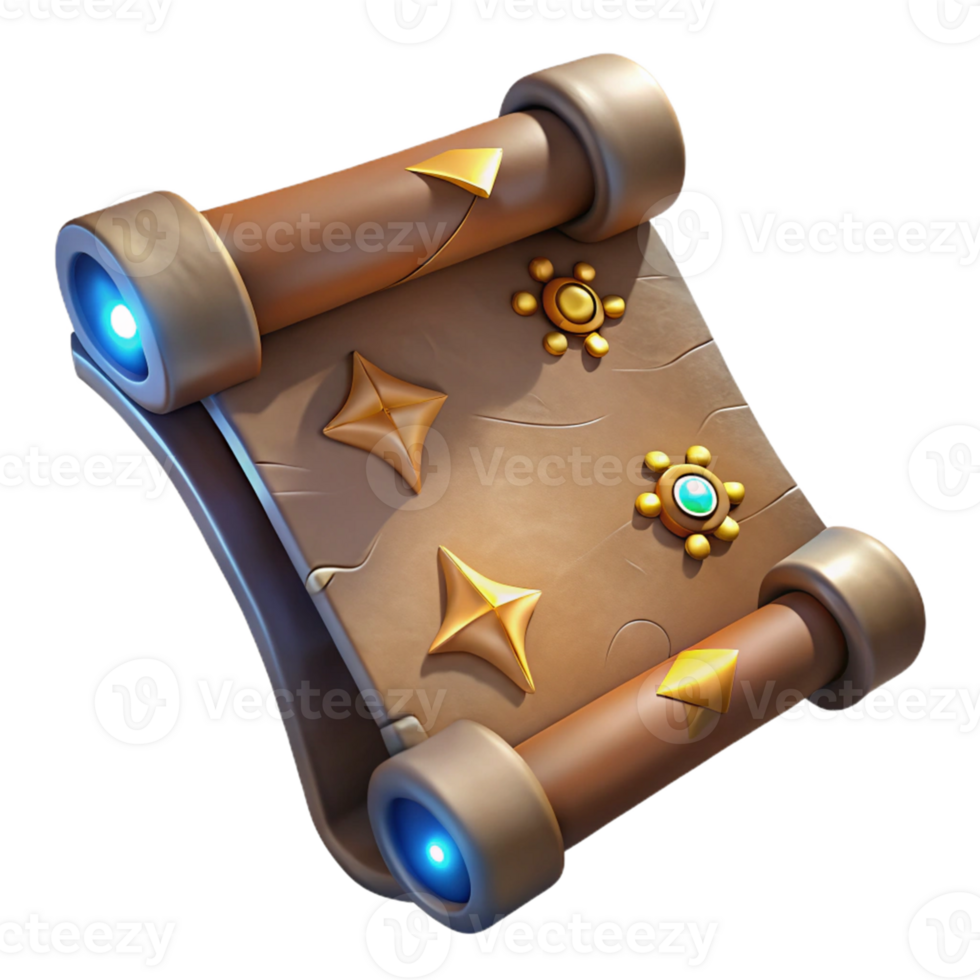 wonderful traditional 3D Render of Enchanted Scroll exclusive png