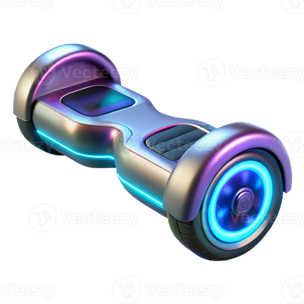 beautiful modern Futuristic Hoverboard 3D Render original png