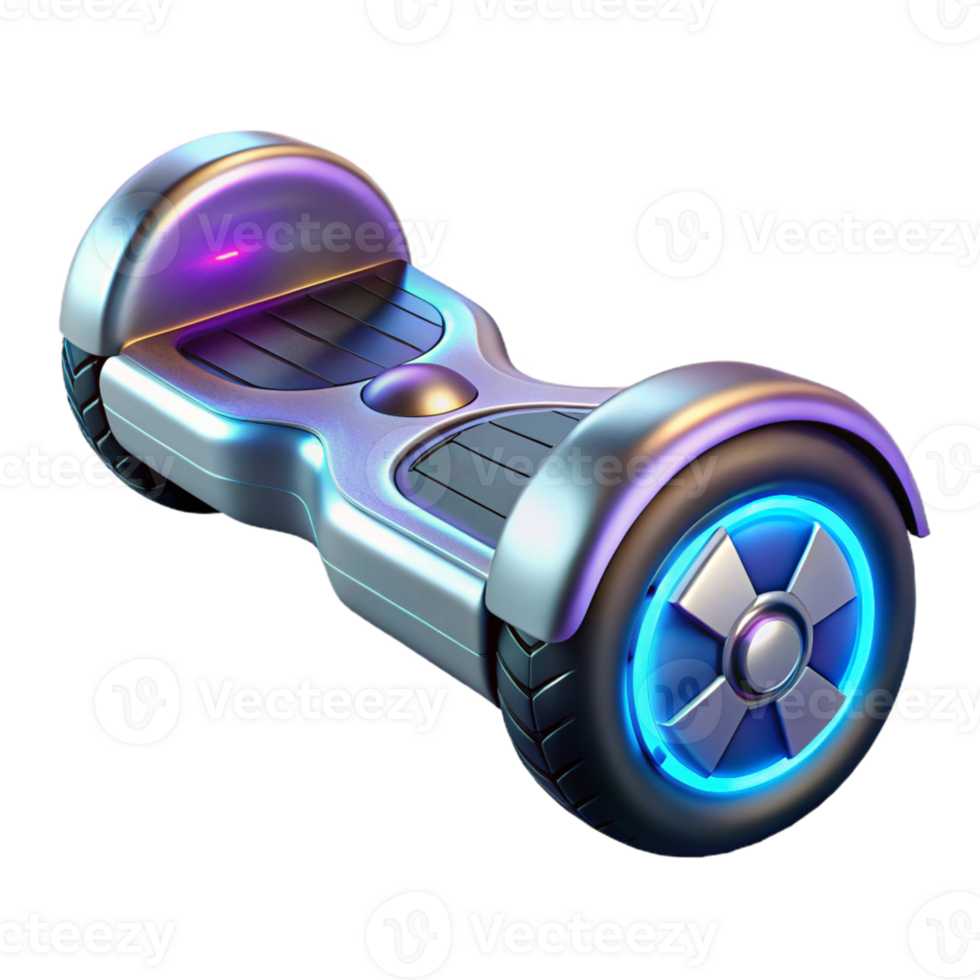 elegant artistic Futuristic Hoverboard 3D Render detailed png