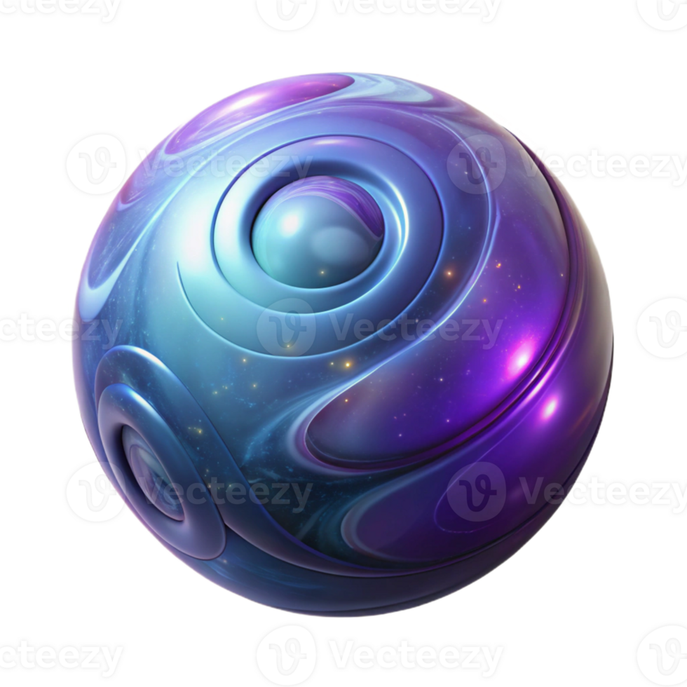 serene minimalist Cosmic Sphere 3D Render authentic png