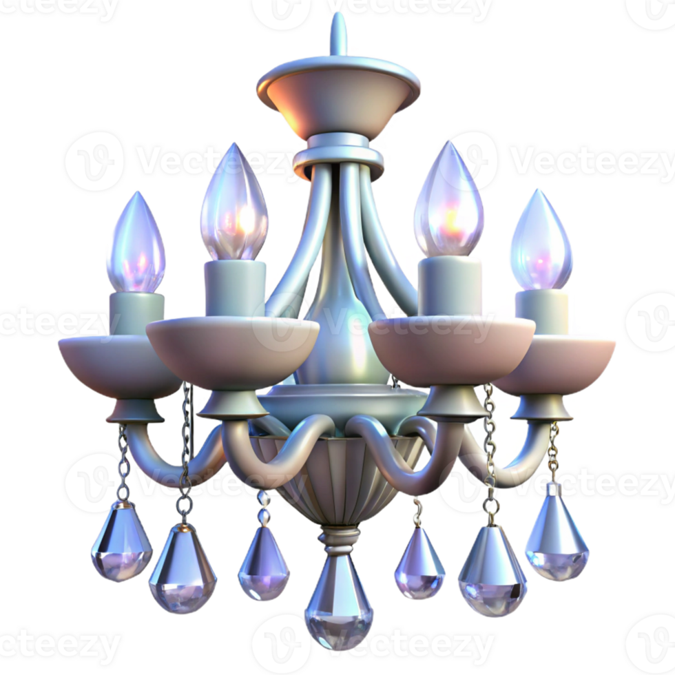 wonderful artistic Elegant 3D Render of a Crystal Chandelier high resolution png
