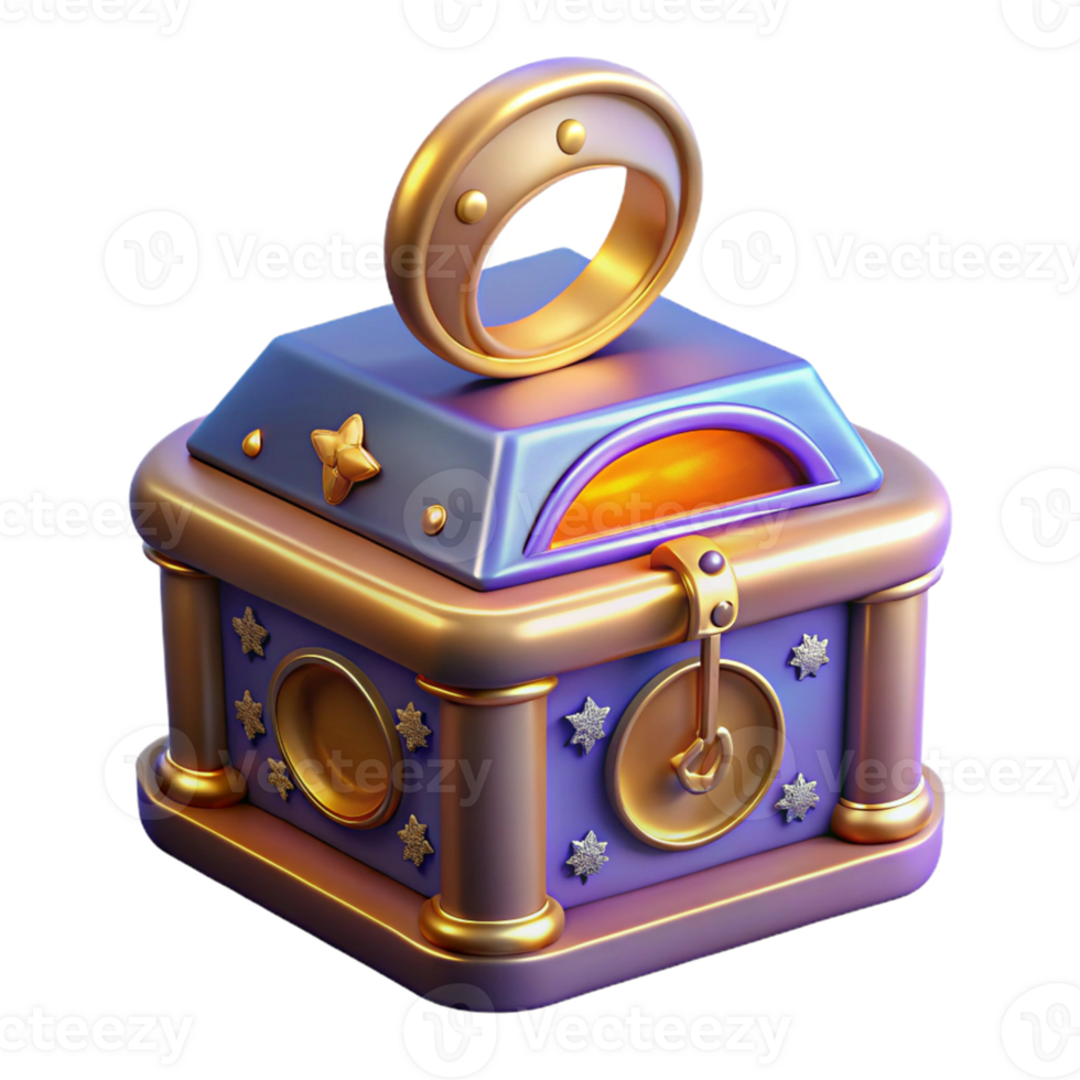 wonderful classic 3D Render of a Magical Treasure Chest exclusive png