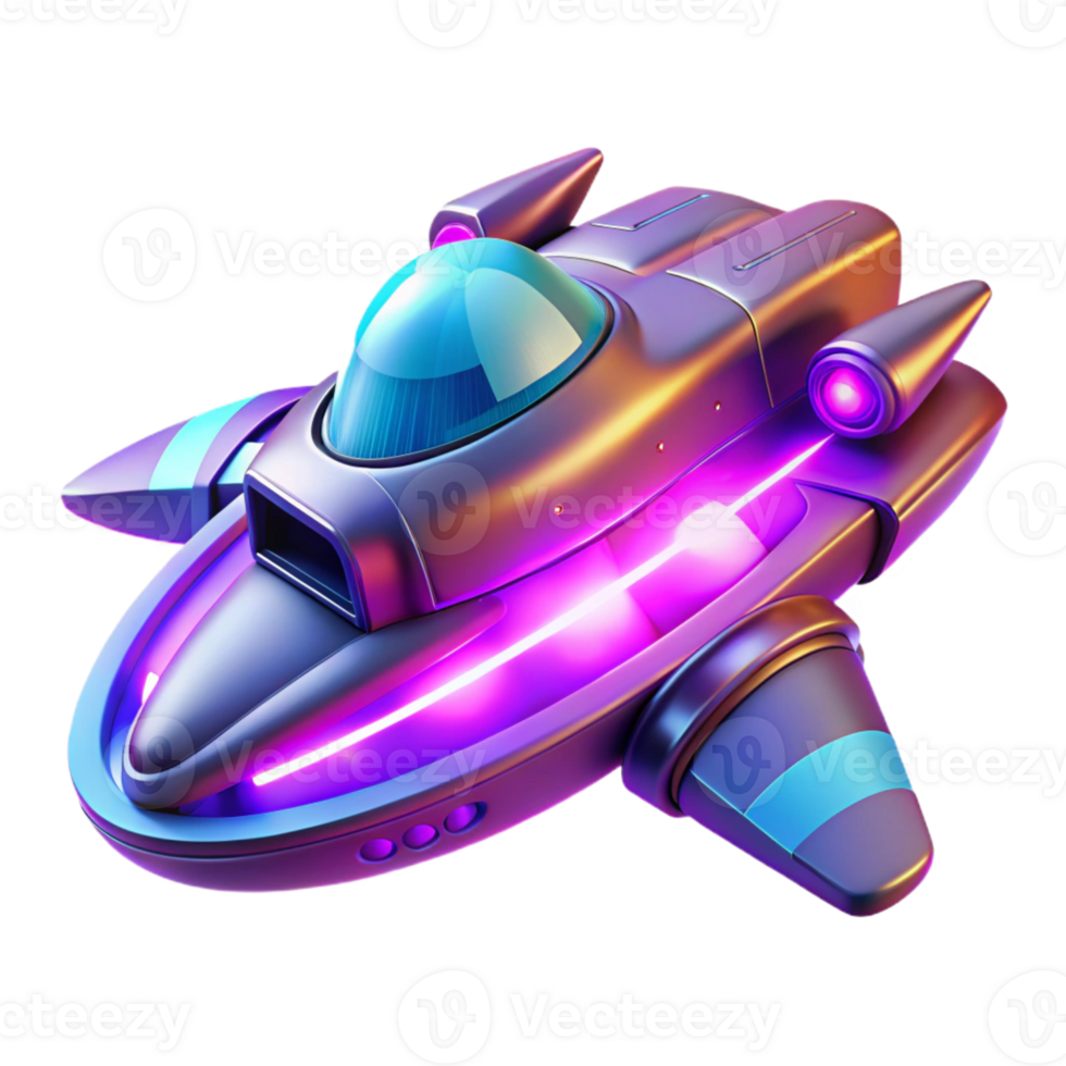 wonderful modern Futuristic Spaceship 3D Render professional png