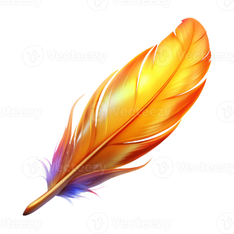 magnificent creative Golden Feather Illustration authentic png