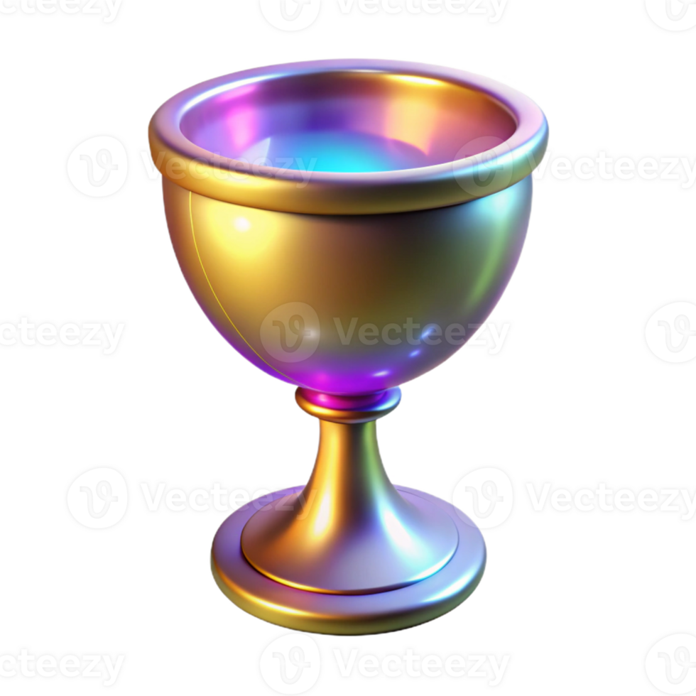 magnificent rustic Iridescent Goblet 3D Render original png