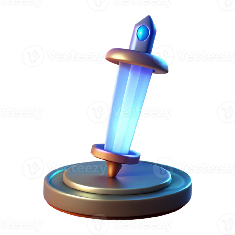 wonderful creative Glowing 3D Sword Illustration professional png
