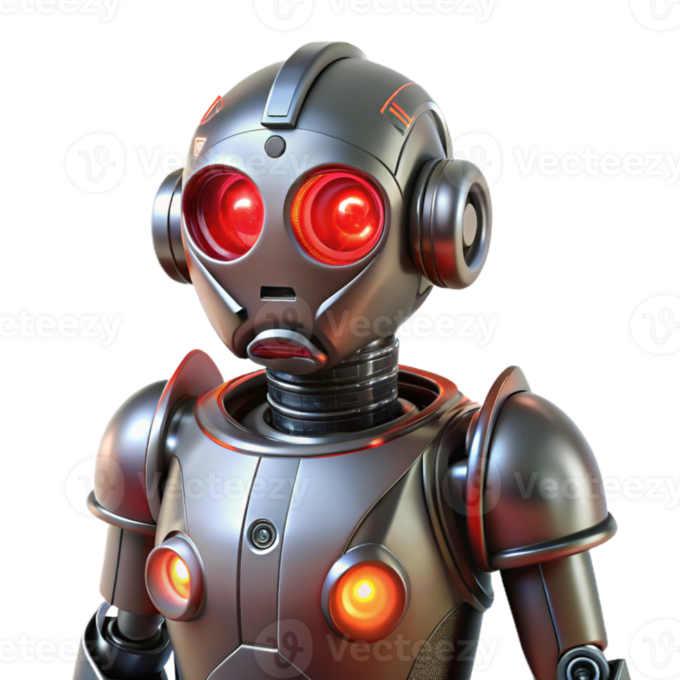 beautiful classic 3D Render of a Cute Robot exclusive png