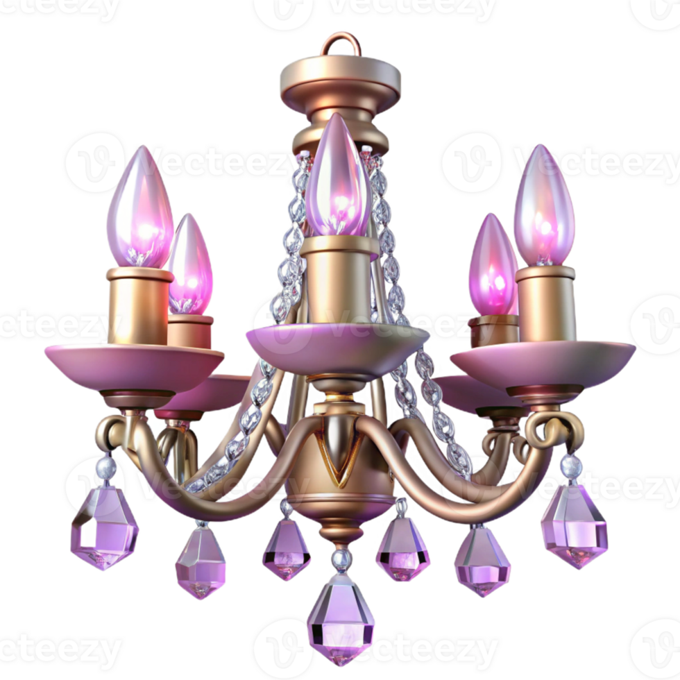 stunning rustic Elegant 3D Crystal Chandelier Render high resolution png