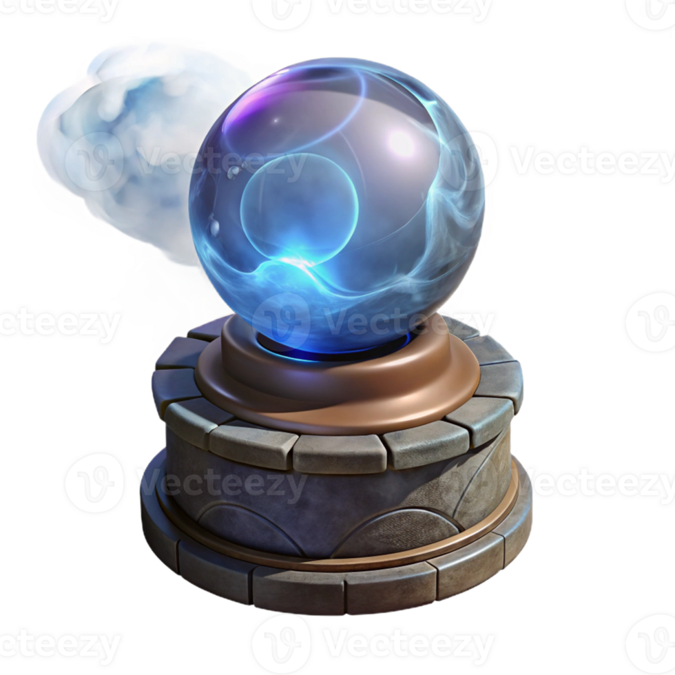 stunning contemporary Mystic Crystal Ball 3D Render high resolution png
