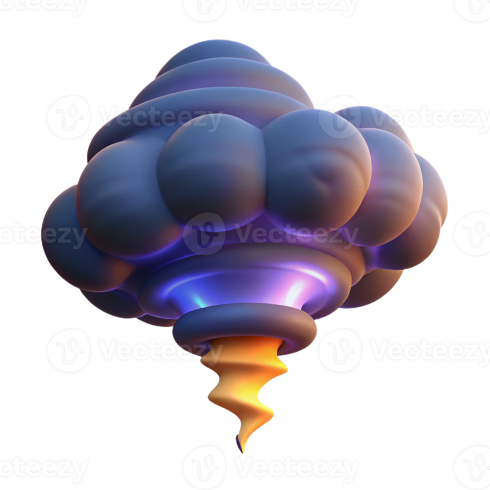 beautiful artistic 3D Render Abstract Cloud Vortex Illustration detailed png