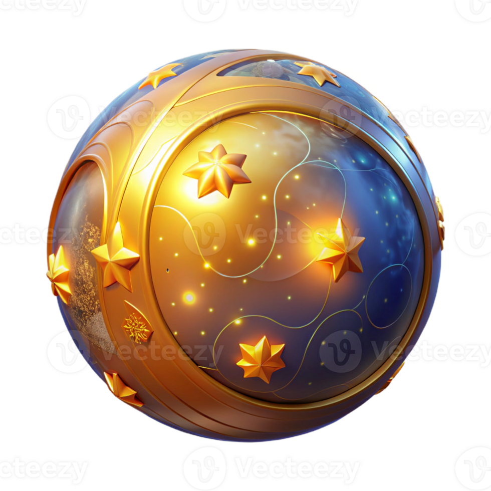 wonderful artistic Celestial Orb 3D Render professional png