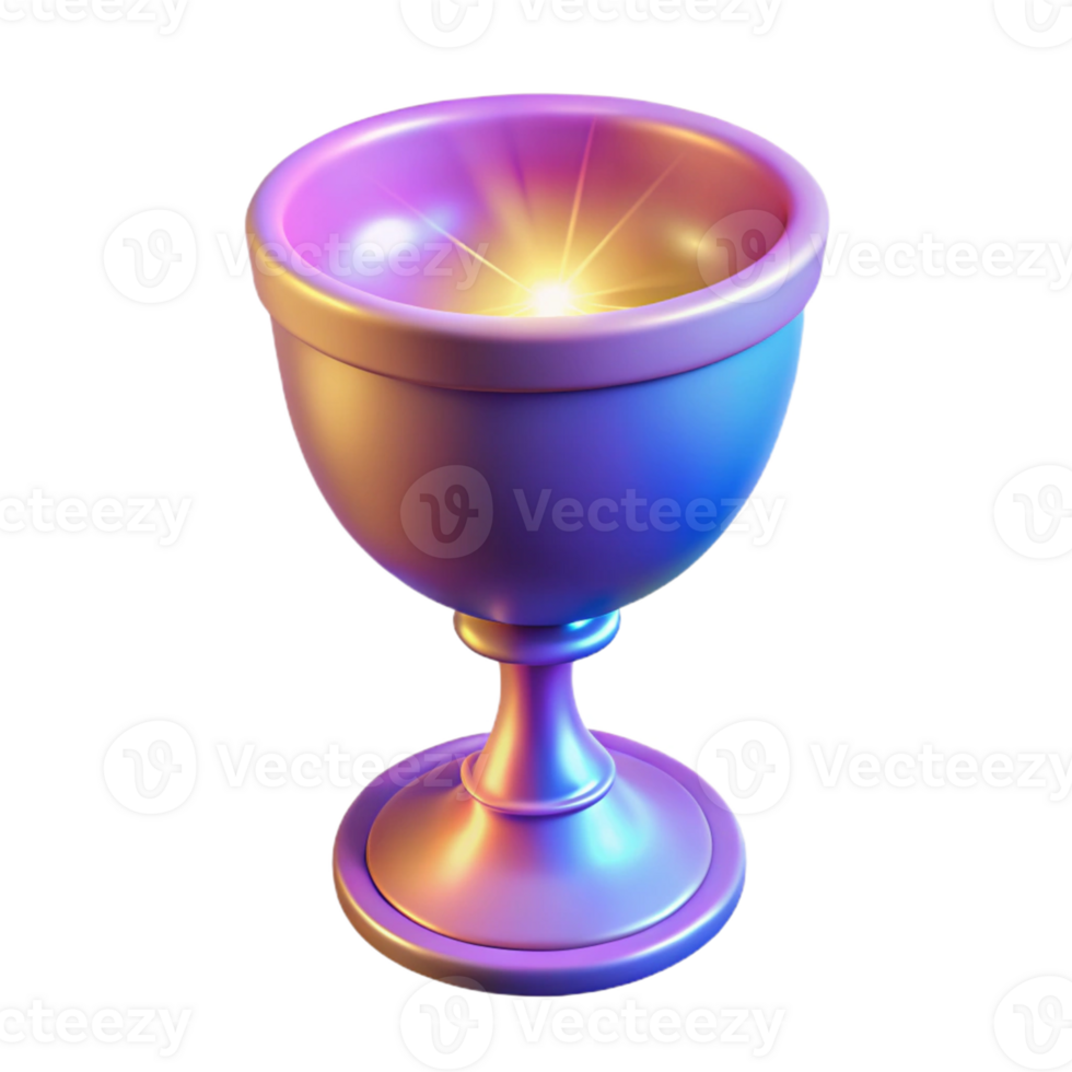 wonderful abstract Glowing Chalice 3D Render authentic png