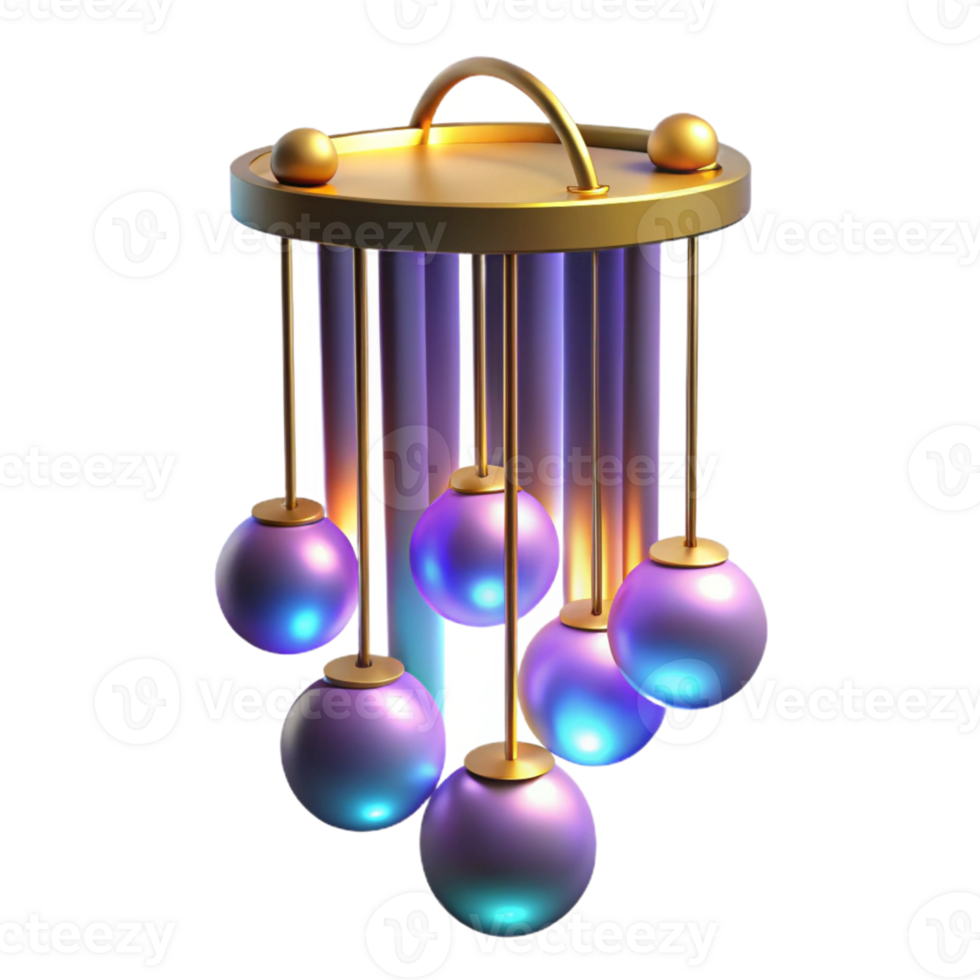 vibrant vintage 3D Render Abstract Mobile 4K png