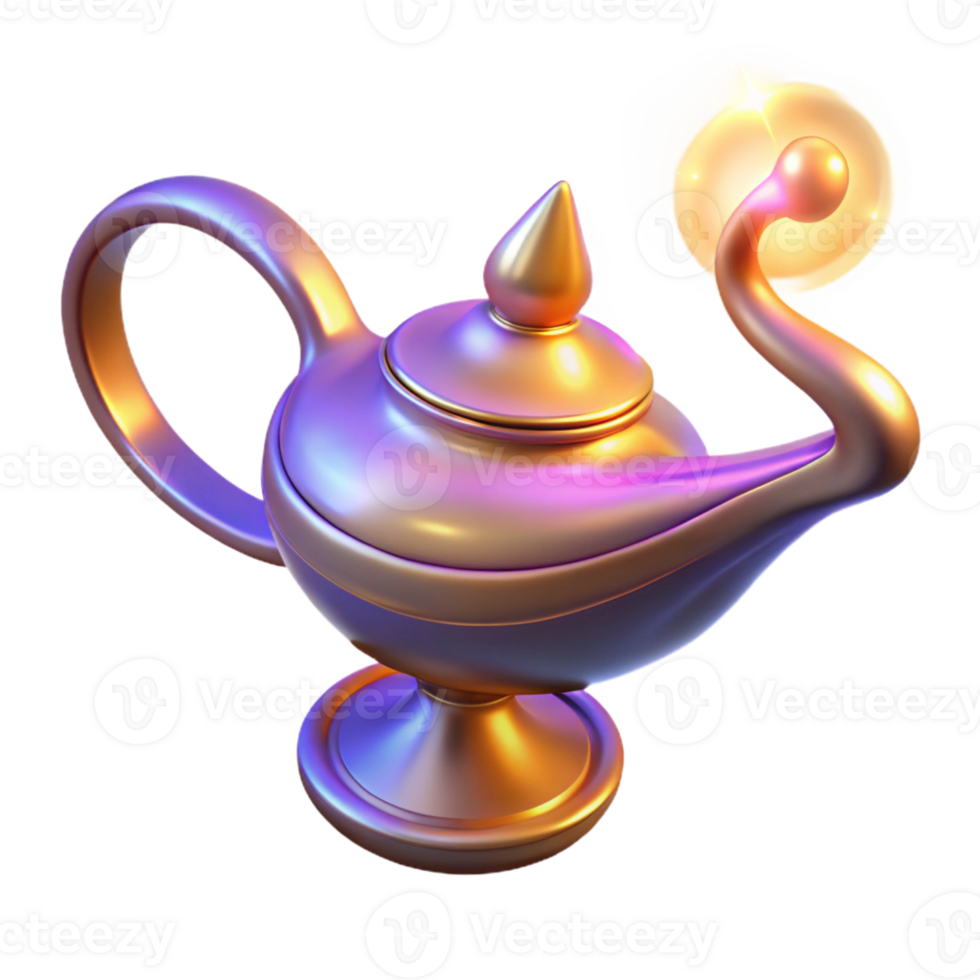 wonderful abstract 3D Render of a Magic Lamp exclusive png