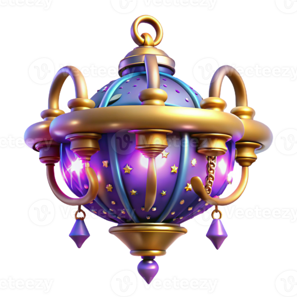 extraordinary traditional 3D Render Starry Chandelier professional png