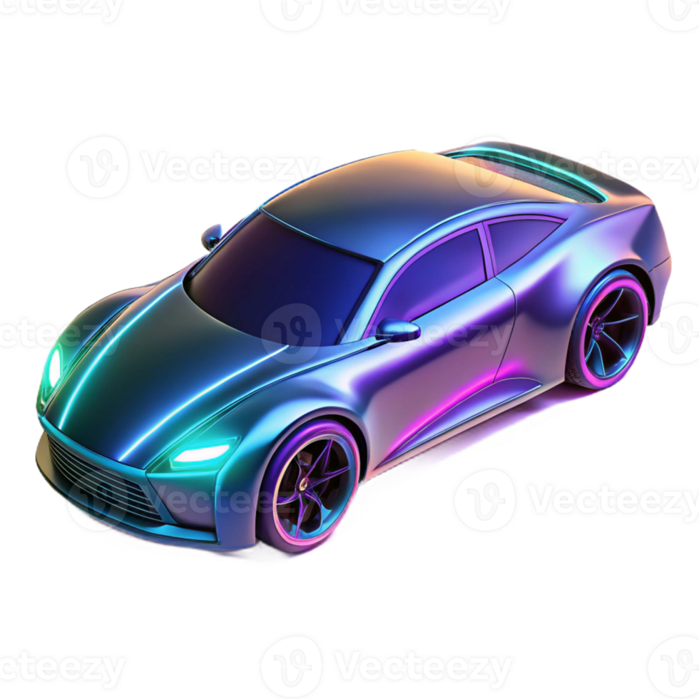 wonderful abstract Futuristic Sports Car 3D Render professional png