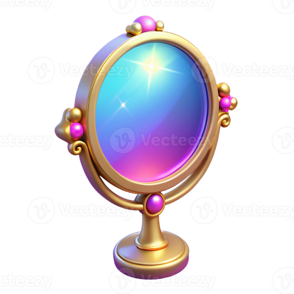 wonderful contemporary Ornate 3D Render of a Magical Mirror genuine png