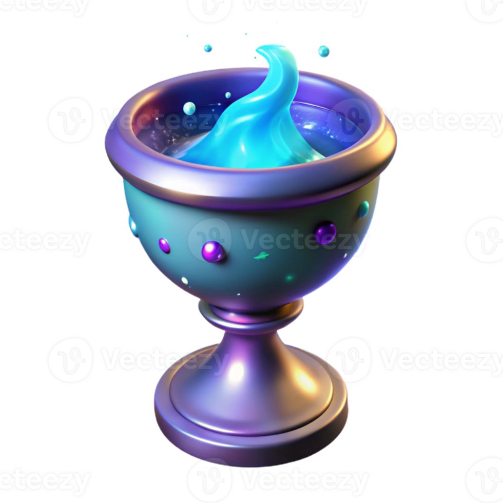 serene creative 3D Render of a Magical Goblet high quality png