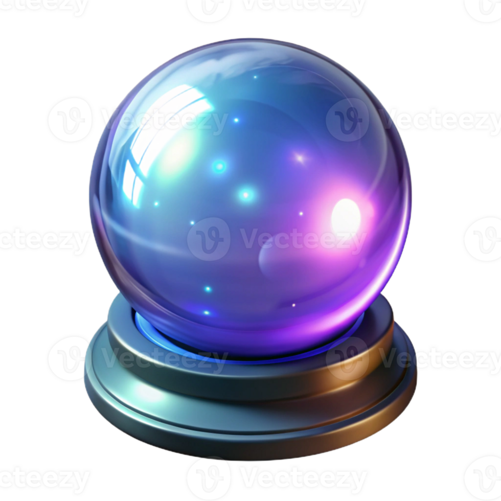 beautiful traditional Mystic Crystal Ball 3D Render 4K png