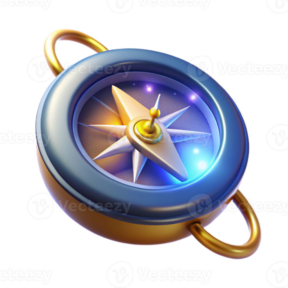 magnificent traditional 3D Compass Illustration Golden Navigation professional png