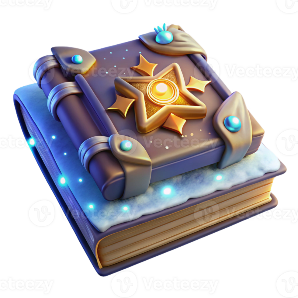 stunning minimalist Magical Book 3D Render professional png