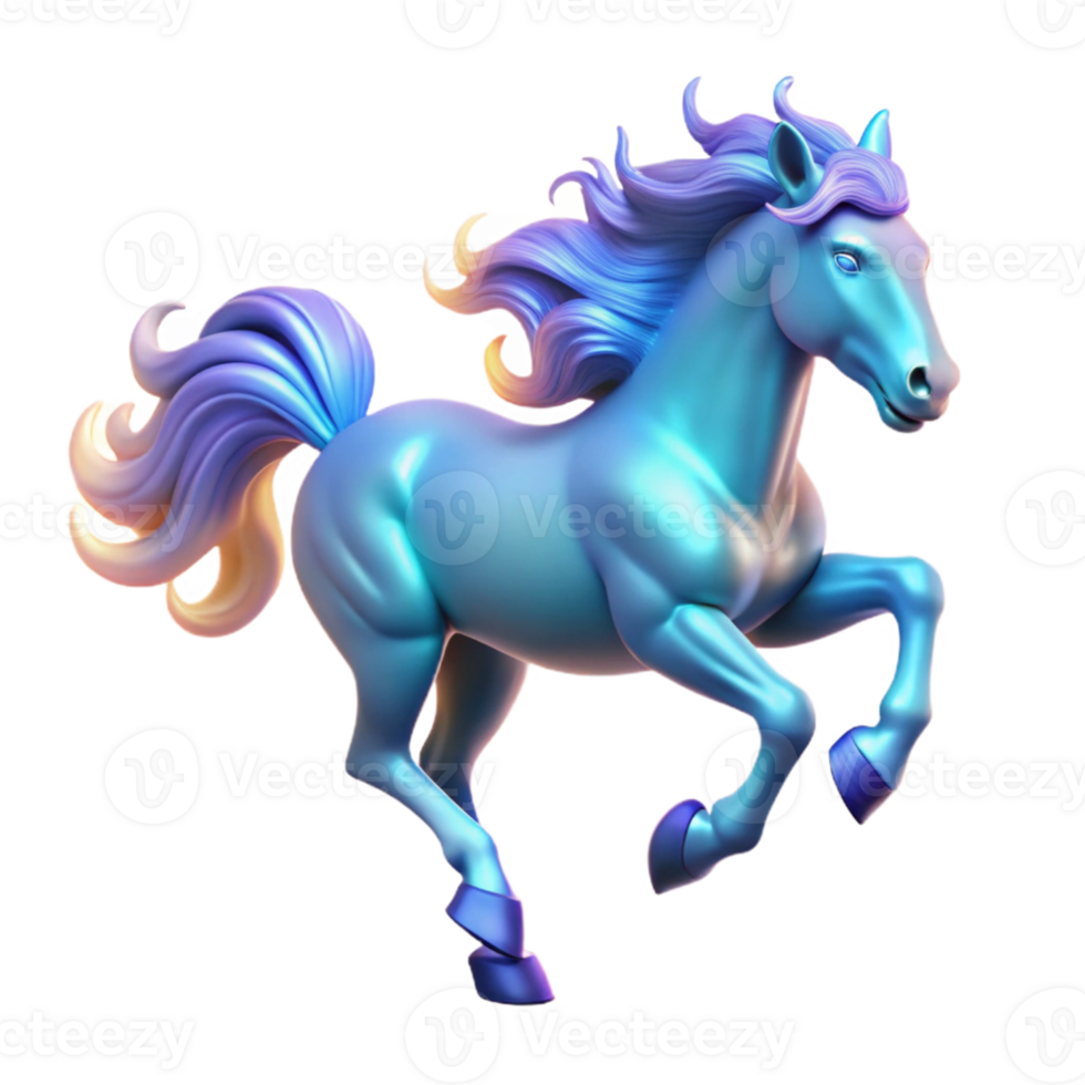 serene abstract Pastel Unicorn 3D Render detailed png