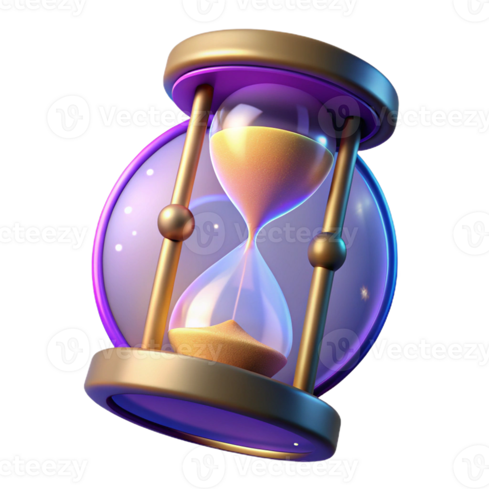 extraordinary abstract 3D Render Hourglass Time Sand Abstract Background exclusive png