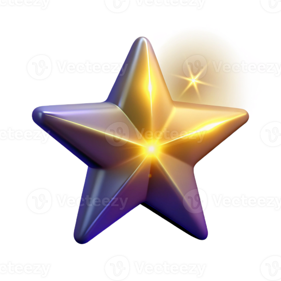 beautiful creative 3D Golden Star Abstract Background Image genuine png