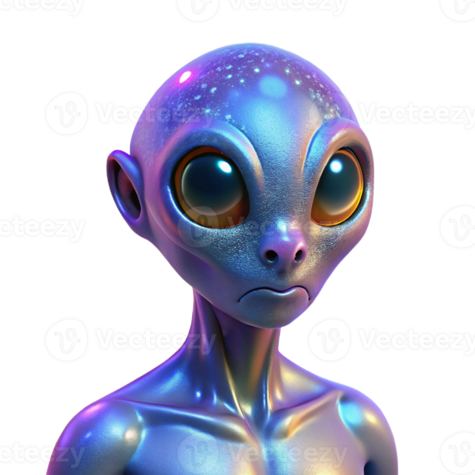 serene artistic 3D Render of an Alien Creature premium png