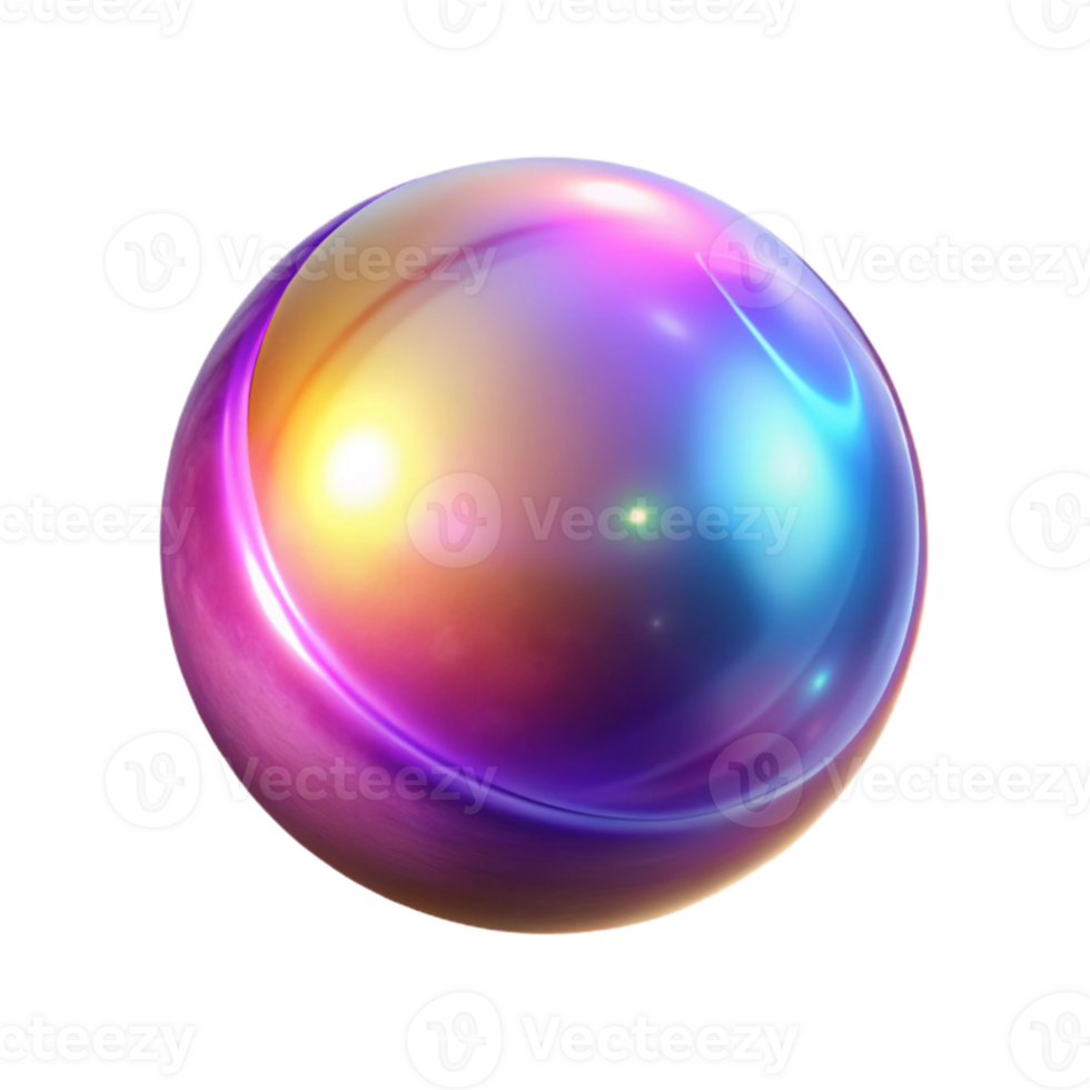 magnificent creative Abstract 3D Orb, Iridescent Sphere Background premium png