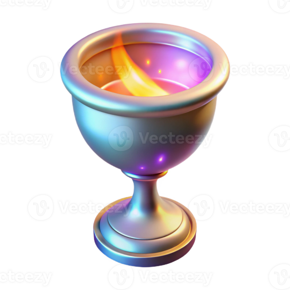 extraordinary creative 3D Render of a Chalice with Flame exclusive png