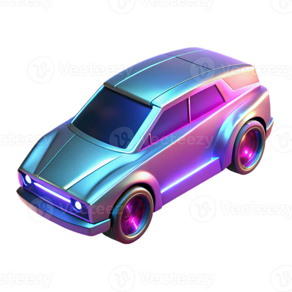 beautiful creative Futuristic Car 3D Render high resolution png