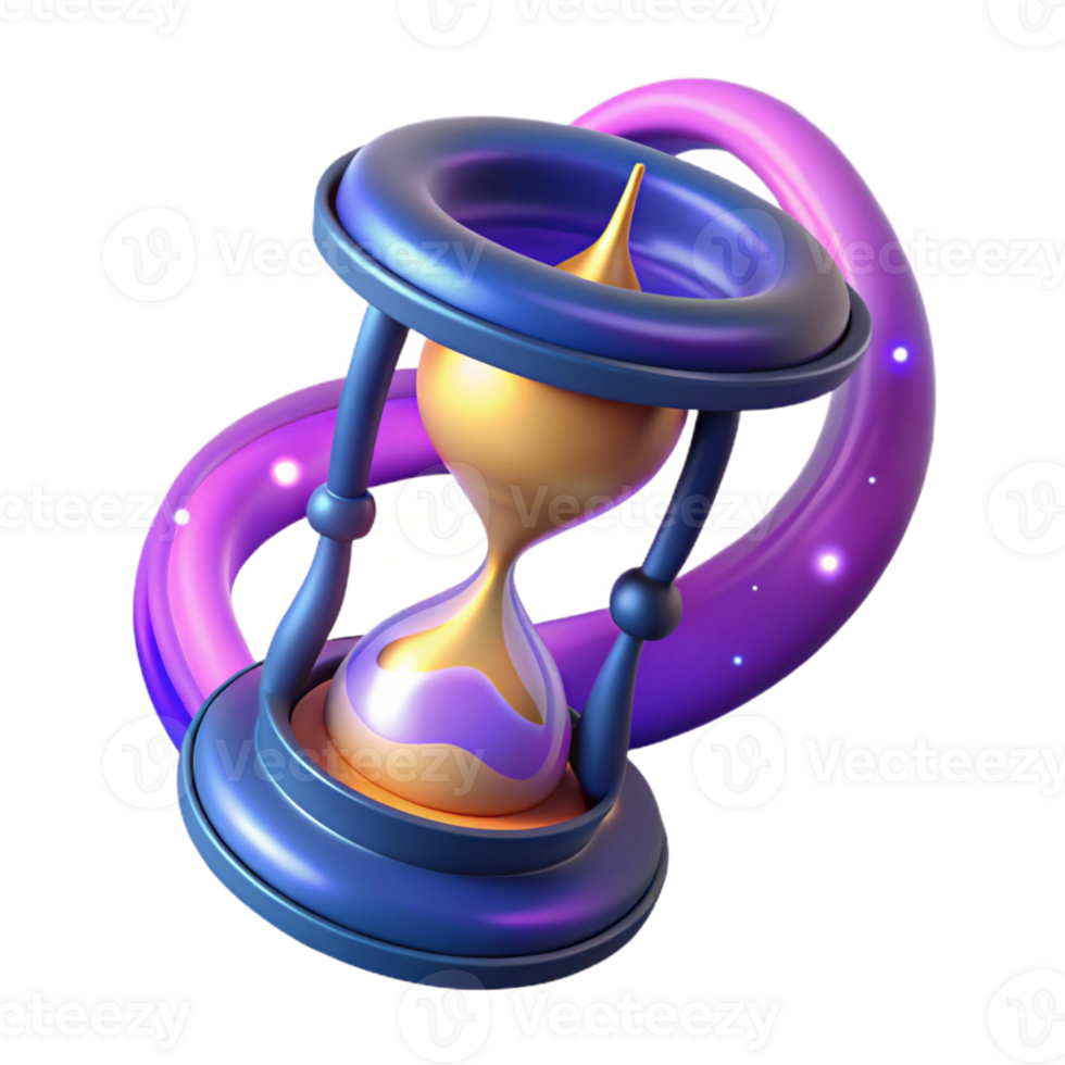 beautiful traditional 3D Hourglass Abstract Background premium png