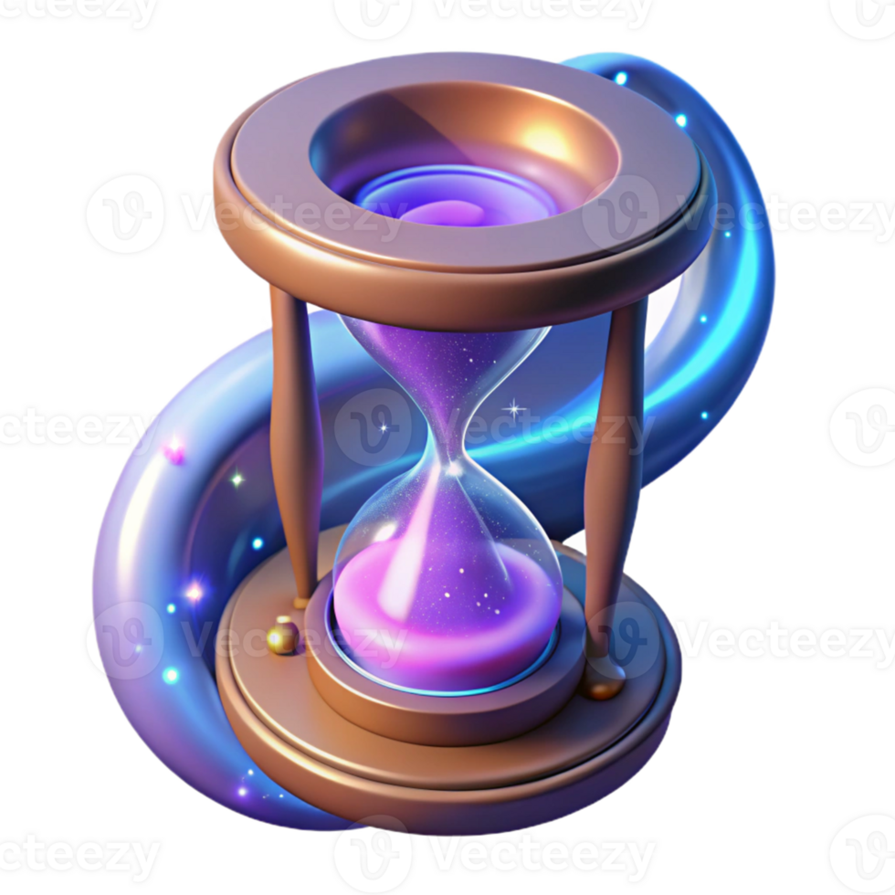 beautiful abstract Cosmic Hourglass 3D Render high resolution png