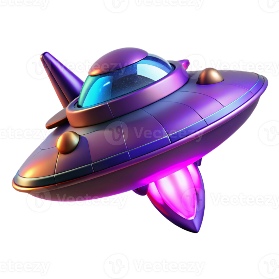 magnificent abstract Futuristic Spaceship 3D Illustration high quality png