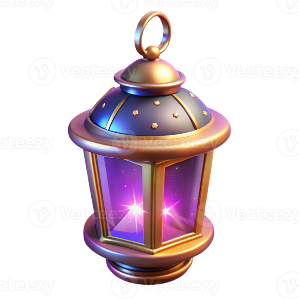 serene contemporary Magical Lantern 3D Render genuine png