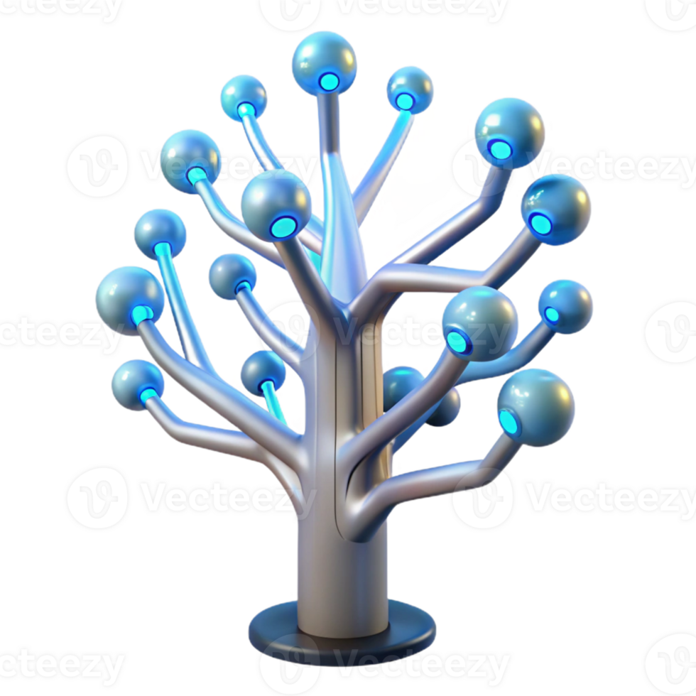 magnificent classic 3D Render Futuristic Tree Abstract Background authentic png