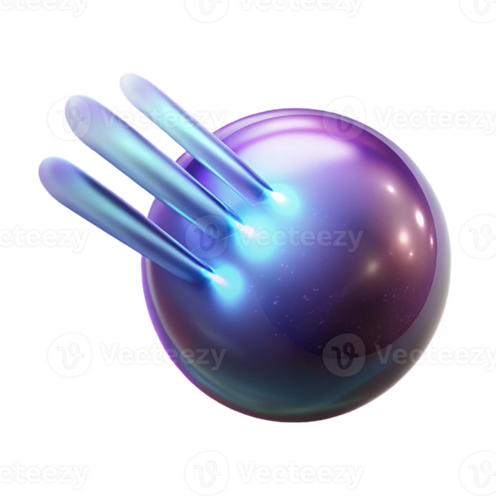 elegant creative Abstract 3D Orb with Glowing Beams professional png