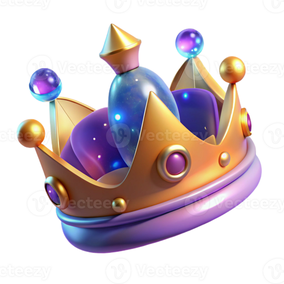 beautiful rustic 3D Render of a Fantasy Crown original png